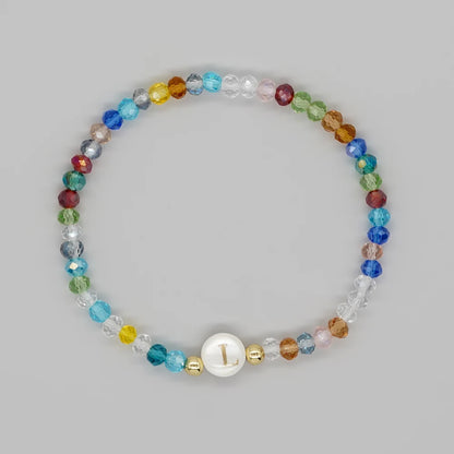 Luckacco Go2Boho Crystal Shell Letter A-Z Bracelets for Women Boho Summer Beach Lucky Fashion Trend Jewelry Accessories Surprise Gifts