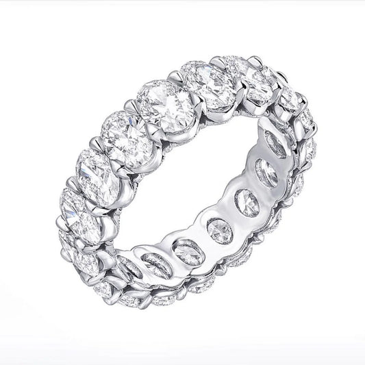 Luckacco Luxury 925 Sterling SILVER Oval Square Simulated Diamond Rings Finger For Cocktail ENGAGEMENT WEDDING Women JEWELRY