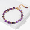 Luckacco Natural Crystal Gravel Stone Bracelets For Women Healing Irregular Amethysts Lapis Lazuli Rose Quartzs Chain Bracelet Jewelry