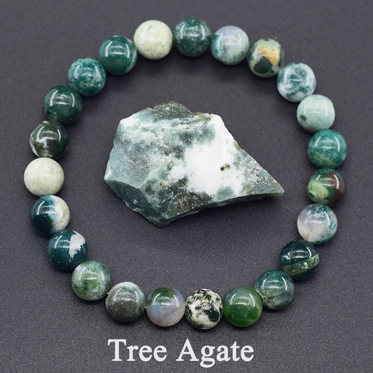 Luckacco Fluorite Bracelet with Natural Stones 6 8 10mm Beads Charm Jewelry for Women Amethyst Crystal Agates Beads Energy Healing Bangle