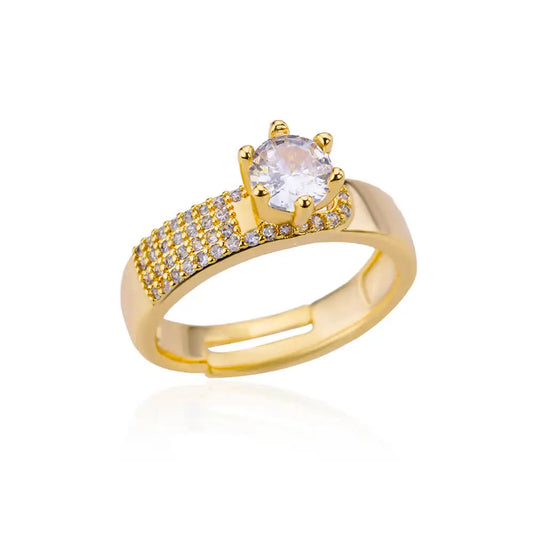 Luckacco Blue Zircon Crown Rings For Women Stainless Steel Adjustable Crown Ring 2023 Trend Design Female Wedding Jewerly