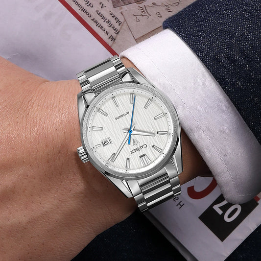 Luckacco CADISEN 2024 New Luxury Men Mechanical Wristwatches 10Bar Waterproof Japanese NH35 Movement Automatic Watch Steel Watch for Men