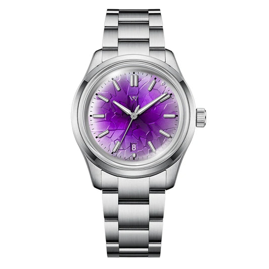 Luckacco WM Watch Automatic Mechanical Watch NH35 Glacier Series 100M Water Resistant AR Coated Sapphire Welly Merck Watches For Man 226M