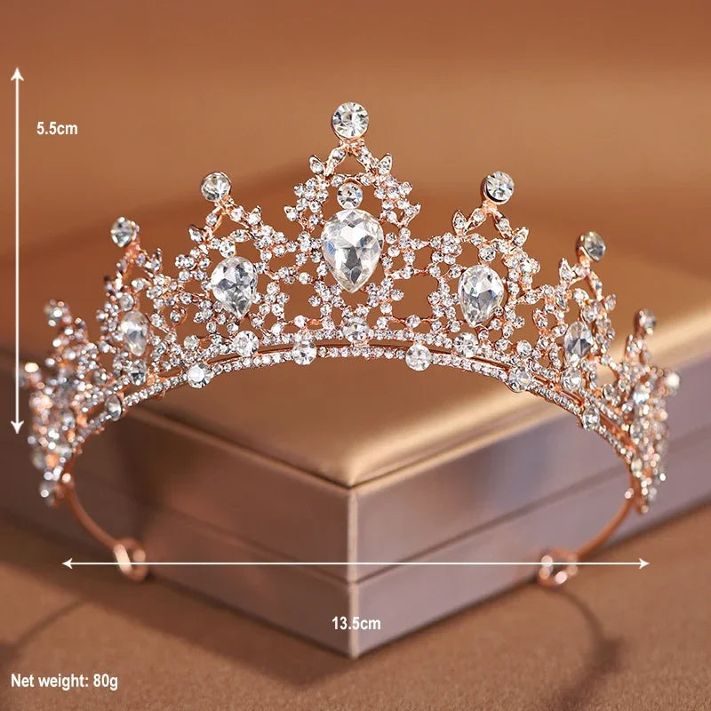 luckacco bridal headwear green-colour women's fashion party crown girl performance tiaras