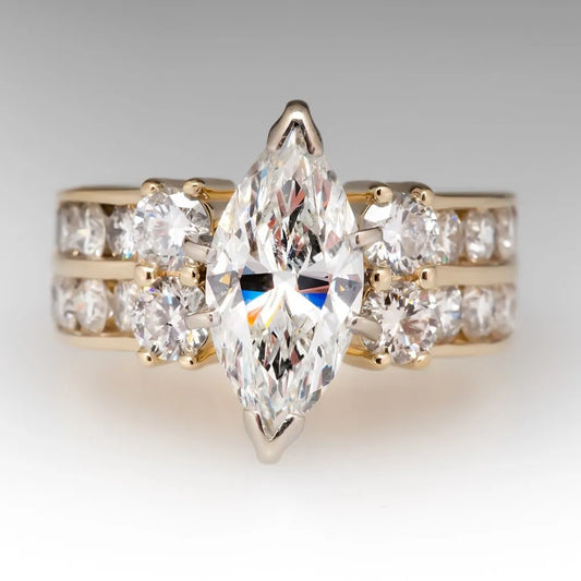 Luckacco New Retro Women Square Royal Princess Stylish Wedding Ladies Finger Ring  Pretty Gift Valentine's Surprise For Wife