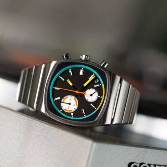Luckacco CILOA man high quality quartz watches for men retro automatic movement steeldive male stainless steel waterproof watch men's