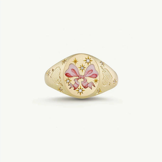 Luckacco 2025 New Finger Ring Copper Gold Color Plated Metal Tarot Enamel Stainless Steel Rings for Women Jewelry