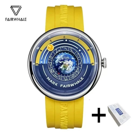 Luckacco Mark Fairwhale 5700 Creative Fashion Men's Watches Waterproof Globe Boy Cool Silicone Top Brand Quartz Watch For Men