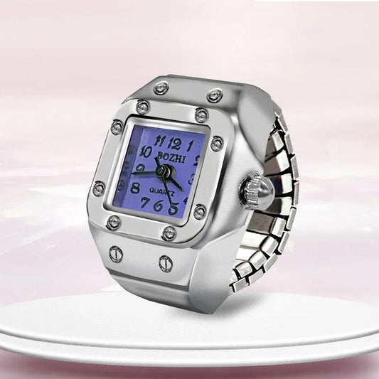 Luckacco 1PCS New Finger Watch Men's and Women's Quartz Watch Mini niche Finger Watch Can Watchs Time True Watchs Ring Watchs Trend