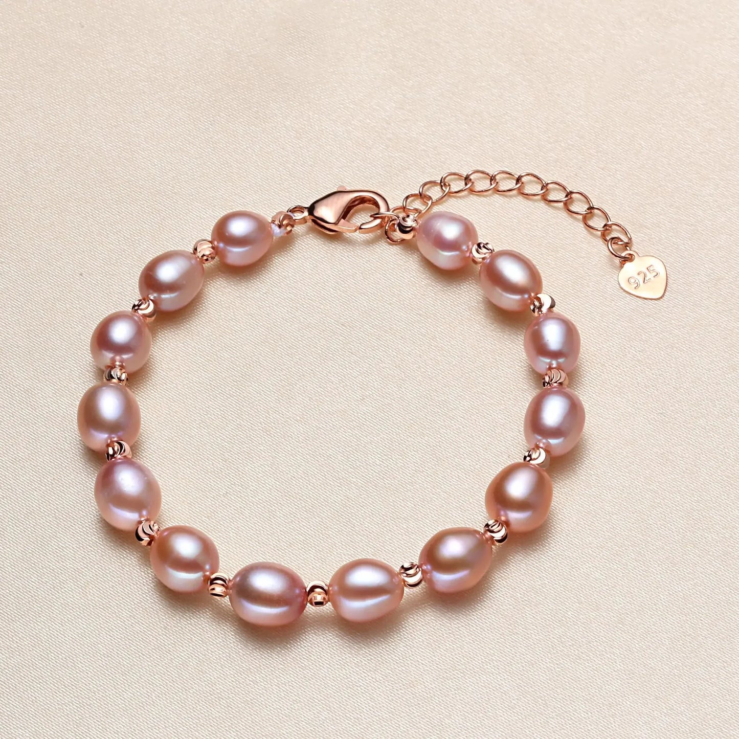 luckacco 5-6mm small rice pearl strand bracelets for women sweet real mixed baroque pearls elegant natural freshwater pearl bracelets