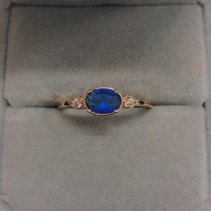 Luckacco Wedding Dating Ring For Women Simple Solitaire Ring With Oval Candy Stone Zircon Gold Color Engagement Gift Fashion Jewelry R865