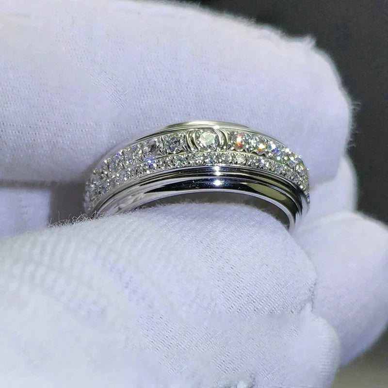 luckacco daily picks creative promise rings aa cubic zircon sparkling wedding rings for women silver color engagement trendy jewelry drop ship