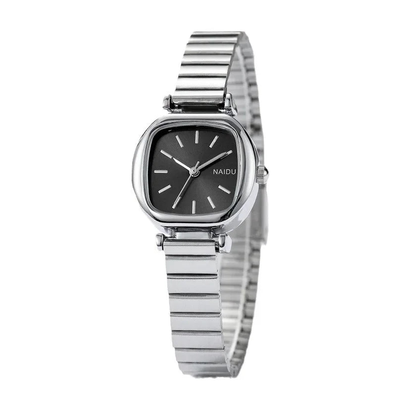 luckacco brand small square ladies watches adjustable stainless steel strap quartz wristwatches for women fashion luxury gift clock