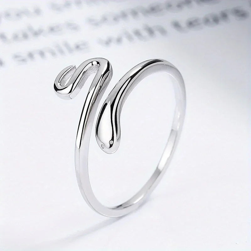luckacco fashion accessories green color leaves and twig wrap around ring silver color nature inspired fine jewelry for women adjustable