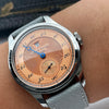 Luckacco Spot goods NEW Pierre Paulin Jumping Hour Men Watch Salmon Dial Automatic St17 Mechanical Watch Vintage Date Window 38mm