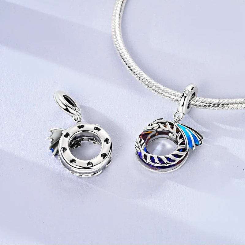 luckacco 925 sterling silver golden charms easter can be opened eggs bead rabbit pendants fit original bracelet diy jewelry gift