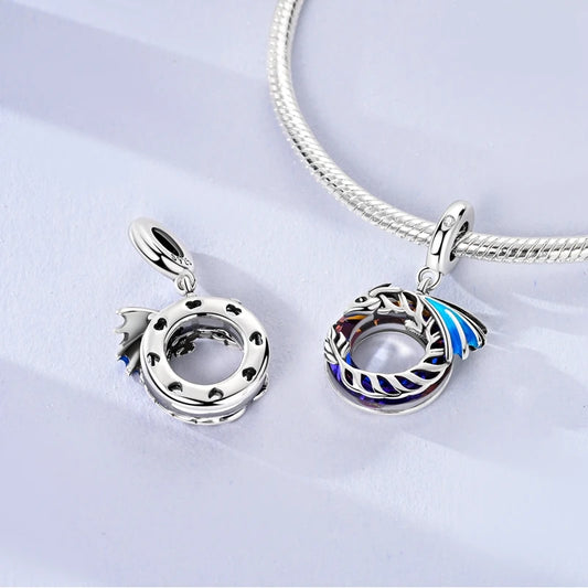 Luckacco 925 Sterling Silver Golden Charms Easter Can Be Opened Eggs Bead Rabbit Pendants Fit Original Bracelet DIY Jewelry Gift