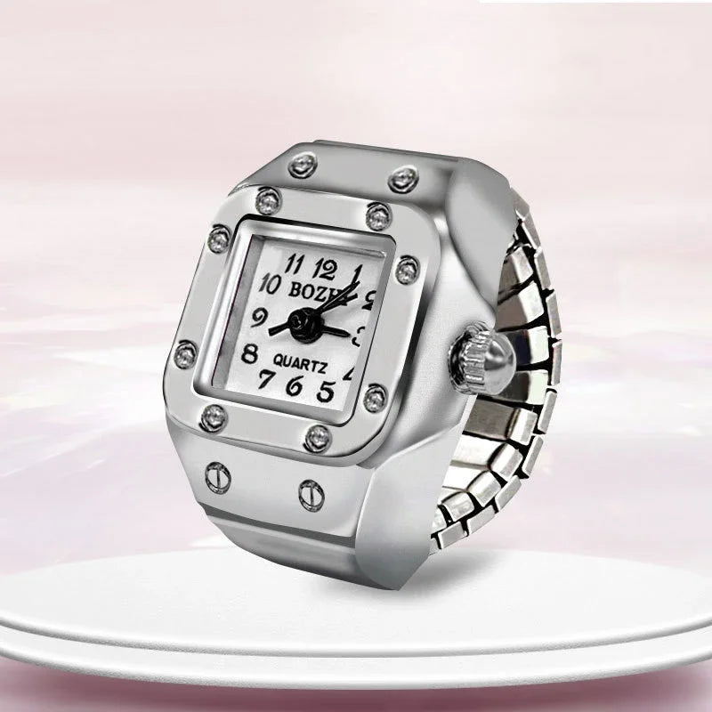 luckacco 1pcs new finger watch men's and women's quartz watch mini niche finger watch can watchs time true watchs ring watchs trend