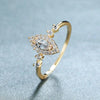 Luckacco daily picks Exquisite Bridal Wedding Rings with Marquise Cubic Zirconia Luxury Gold Color Engagement Band Accessories Fashion Jewelry