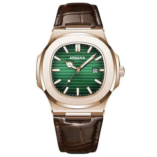 Luckacco Fashion Business Luminous Calendar Quartz Watch 30MI Waterproof Leather Strap Wirstwatch Men Students Clocks Relogios