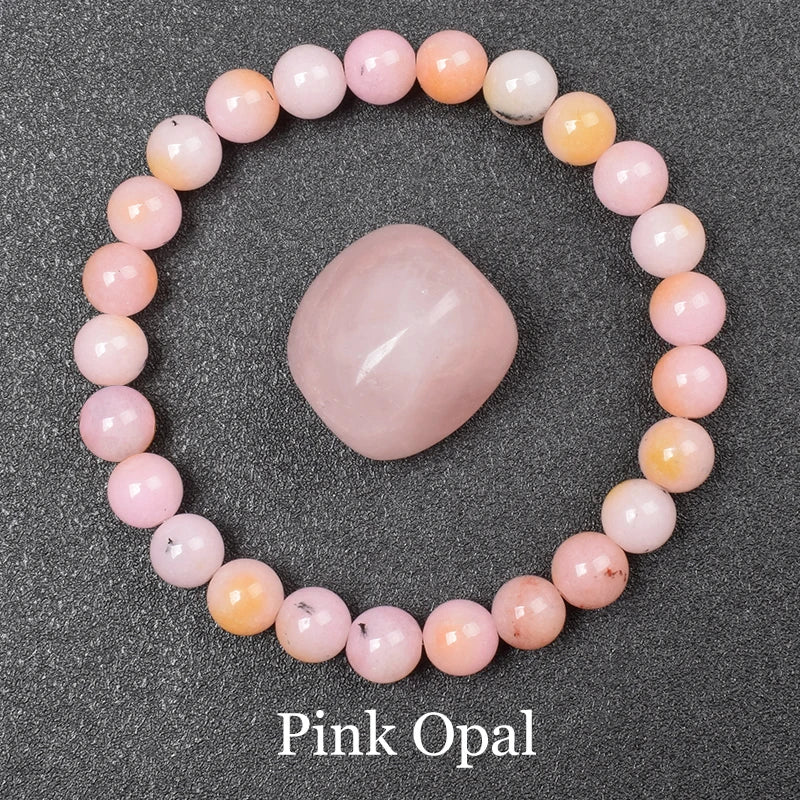 luckacco natural aquamarins quartzs beads bracelet women men 6mm 8mm sky blue stone round bead bracelet elastic rope energy jewelry gift