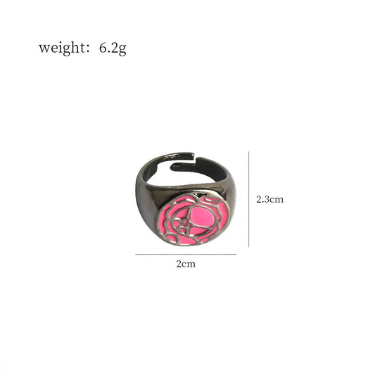 Luckacco Anime Tenjo Utena Cosplay Ring Unisex Adjustable Opening Couple Rings Jewelry Accessories Gifts