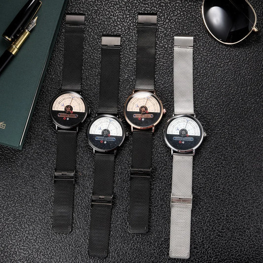 Luckacco Men's Starry sky Creativity Calendar Watches Casual Sport Watch For Men Quartz WristWatch Relogio Masculino