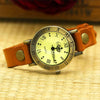 Luckacco Shsby New Rome Vintage Cow Leather Strap Watches Women Dress Bracelet Watches Female Bronze Quartz Watch Student Leisure Watch