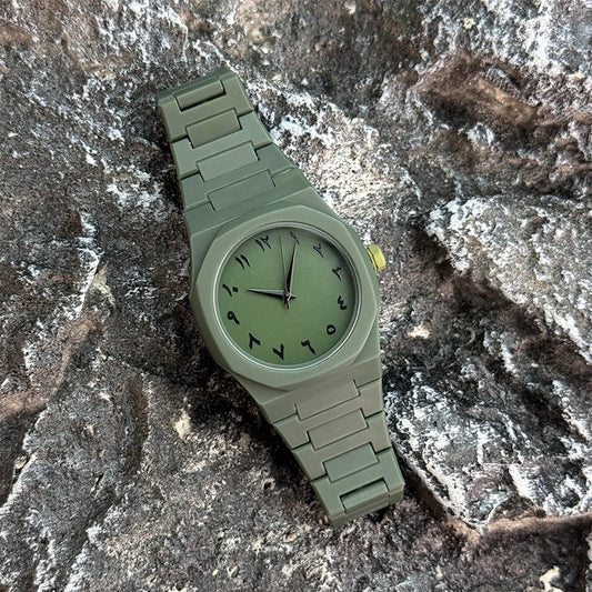Luckacco Hot sales in the Middle East high-end plastic men's watch with Arabic numerals neutral casual simple quartz watch