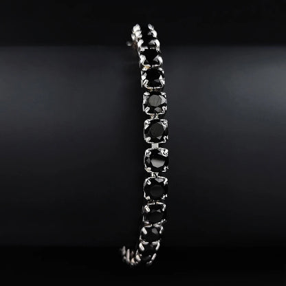 Luckacco 2024 New Arrival Luxury Round black color on hand Bracelet Bangle For Women Anniversary Gift Jewelry Bulk Sell S5787