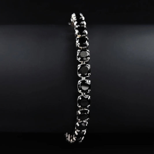 Luckacco 2024 New Arrival Luxury Round black color on hand Bracelet Bangle For Women Anniversary Gift Jewelry Bulk Sell S5787