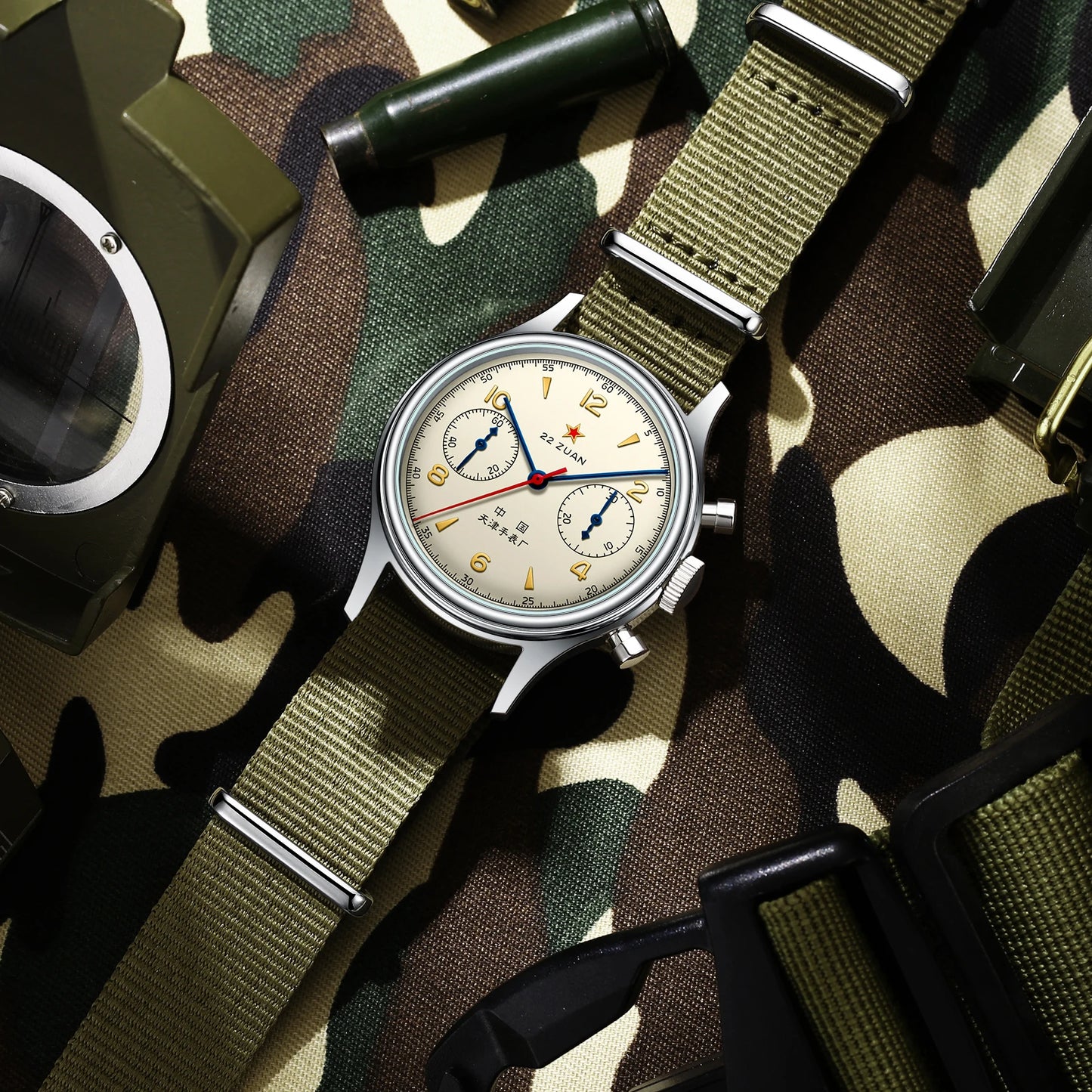 luckacco seagull 1963 international edition watch for men chronograph manual winding mechanical watches original st1901 d304 memorial