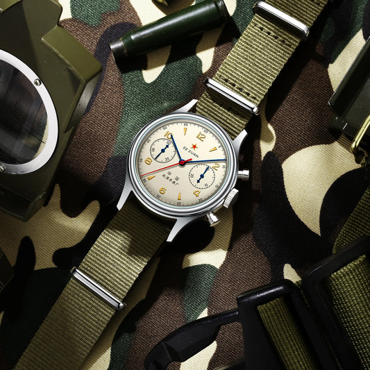 Luckacco Seagull 1963 International Edition Watch for Men Chronograph Manual Winding Mechanical Watches Original ST1901 D304 Memorial