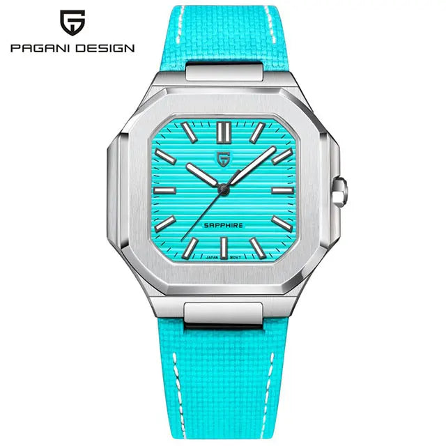 luckacco pagani design new quartz men's watch stainless steel sports waterproof men watches luxury fashion sapphire glass watch for men's