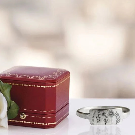 Luckacco New Fashionable Wildflowers Rings for Men Women Dandelion Flower Floral Daisy New Stylish Ring Unisex Stainless Steel Jewelry