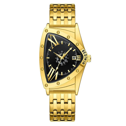 Luckacco Men Watches Unique Design Top Brand Luxury Men's Wrist Watches Quartz Wristwatch Fashion Male Clock Stainless Steel Band