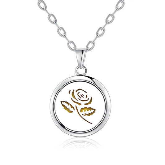 Luckacco New Tree Of Life Aromatherapy Necklace Stainless Steel Essential Oil Diffuser Amulet Perfume Locket Pendant Women Jewelry Gift