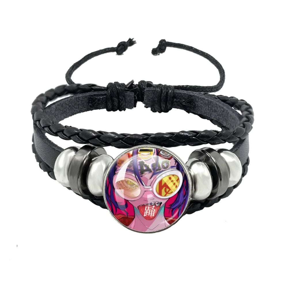 luckacco i love ado bracelets ado kyogen x uta glass bracelets art multilayer braided bracelets bangles jewelry ornament accessories fans