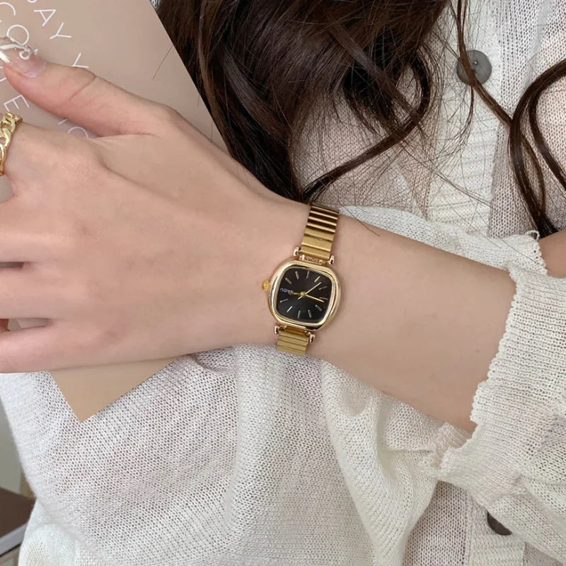 luckacco brand women quartz watch adjustable stainless steel strap luxury gift ladies wristwatch  clock relojes para mujer