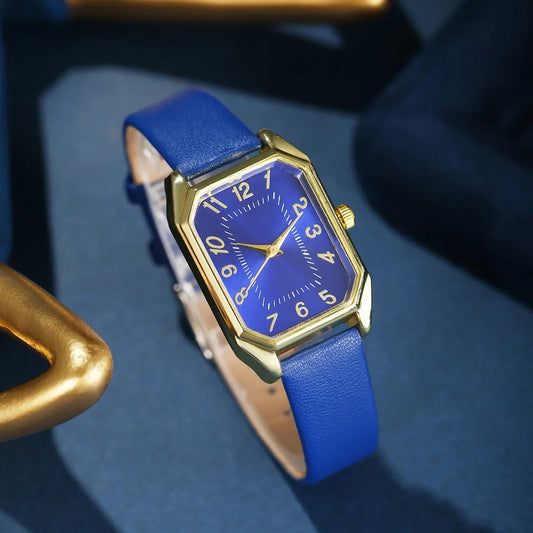 Luckacco 6/5/1PCS Luxury Fashion Square Women's Watches Brand Ladies Quartz Wristwatch Jewelry Set Classic Simple Femme Relogio Feminino