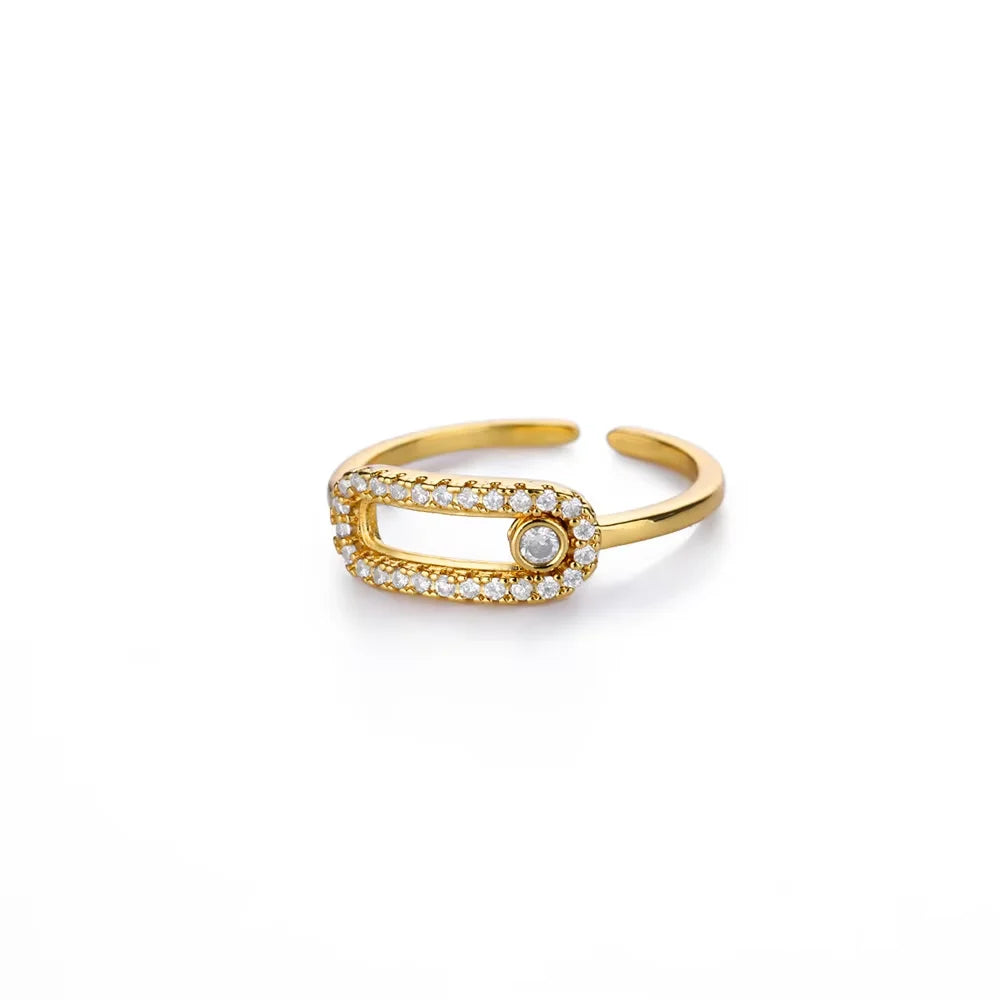 luckacco elegant stainless steel big bloom flower rings for women gold color sun starfish open ring finger jewelry wedding her gift punk