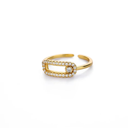 Luckacco Elegant Stainless Steel Big Bloom Flower Rings For Women Gold Color Sun Starfish Open Ring Finger Jewelry Wedding Her Gift Punk