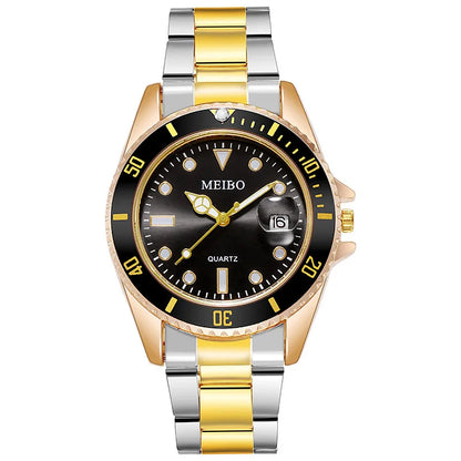 Luckacco New Fashion Men Luxury Calendar Quartz Watch Mens Famous Stainless Steel Casual Watches Relogio Masculino Male Wristwatches Hot