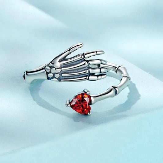 Luckacco Fashion Accessories Green Color Leaves and Twig Wrap Around Ring Silver Color Nature Inspired Fine Jewelry for Women Adjustable