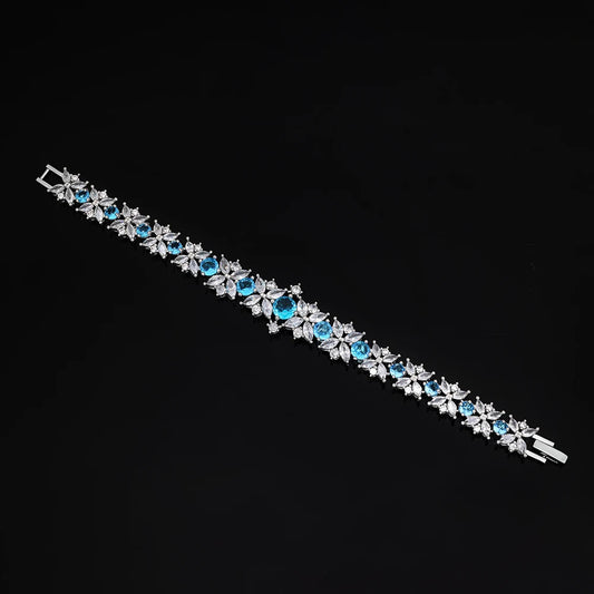 Luckacco 2025 New 4-piece Ring Cubic Zirconia Bridal Wedding Jewelry Set, Dubai Nigeria Crystal Wedding Jewelry Set