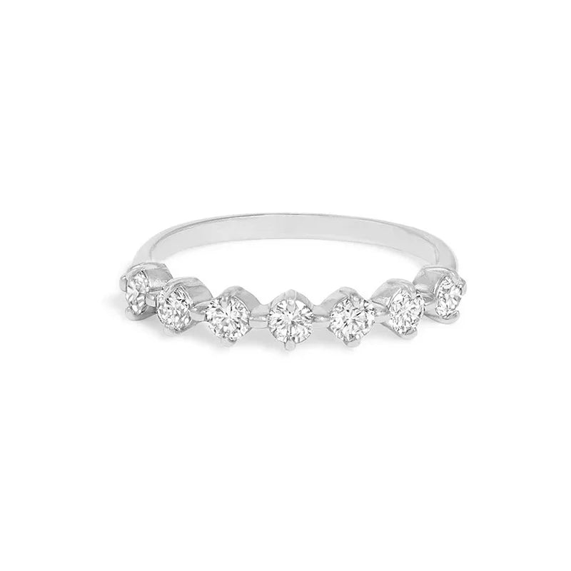 luckacco designer tennis zircon rings for female shiny dainty crystal stacking matching wedding finger ring fashion chic jewelry r018
