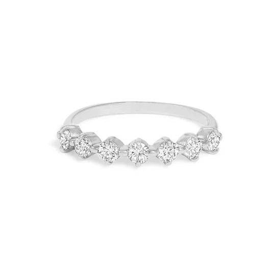 Luckacco Designer Tennis Zircon Rings for Female Shiny Dainty Crystal Stacking Matching Wedding Finger Ring Fashion Chic Jewelry R018