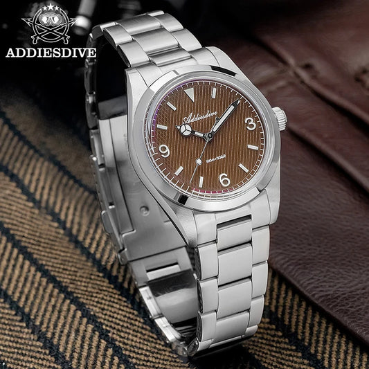 Luckacco ADDIESDIVE Luxury Watch for Man Waterproof Stainless Steel BGW9 Luminous 36mm Vintage Quartz Watches AD2096 Relojes Para Hombres