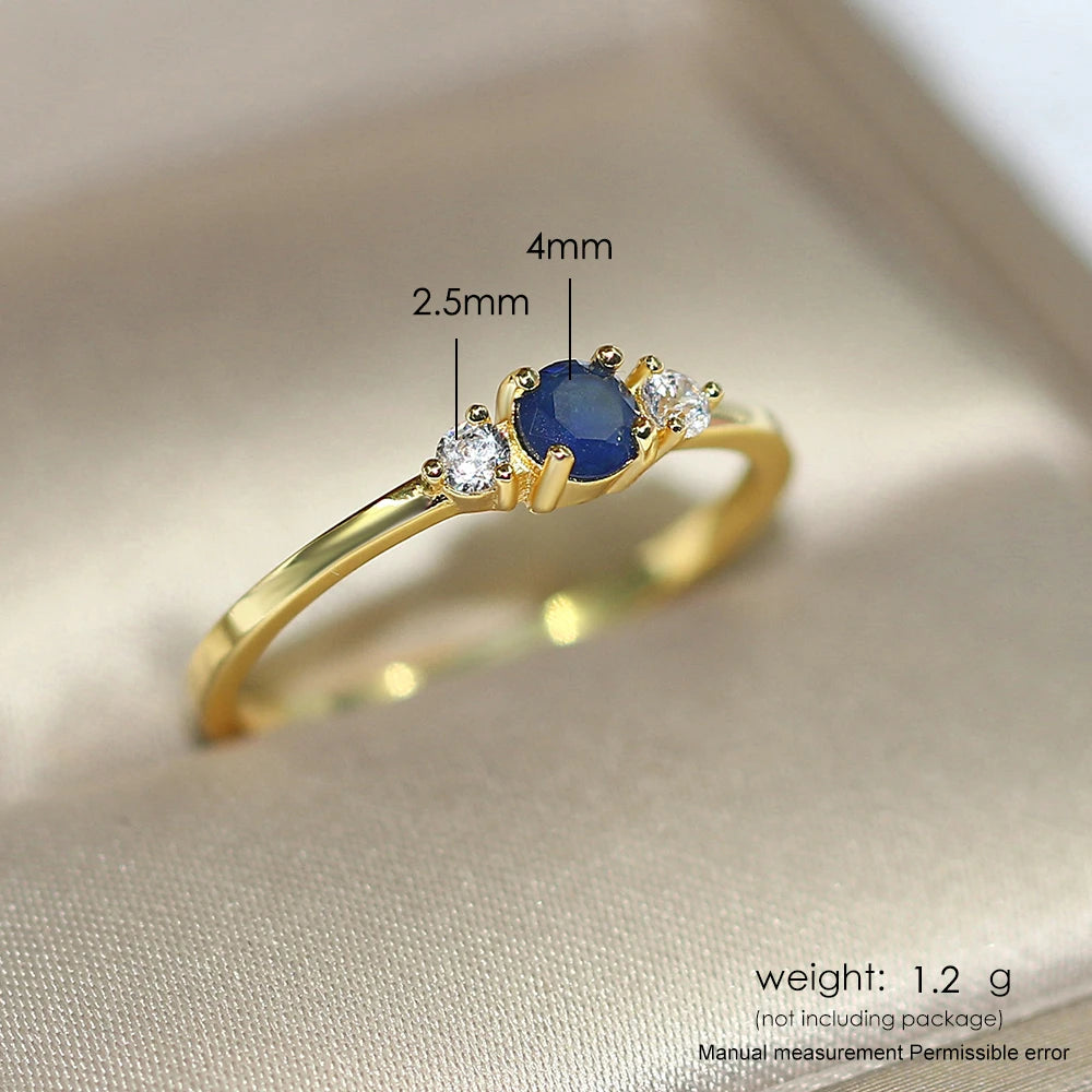 luckacco zhouyang slim wedding dainty rings for women delicate cubic zirconia light gold color proposal finger gift fashion jewelry r872