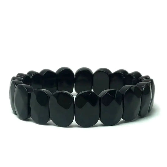 Luckacco Natural 10x15mm faceted flashing Stone beads Bracelets Handmade Reiki Healing Meditation Bangles Elastic Rope Couple Jewelry